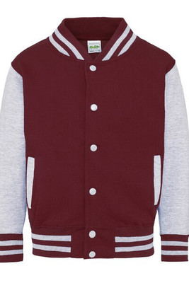 JUST HOODS BY AWDIS JH043J - Premium Kids Varsity Jacket with Contrast Sleeves