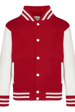 JUST HOODS BY AWDIS JH043J - Premium Kids Varsity Jacket with Contrast Sleeves
