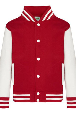 JUST HOODS BY AWDIS JH043J - Premium Kids Varsity Jacket with Contrast Sleeves