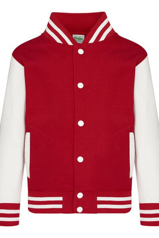 JUST HOODS BY AWDIS JH043J - Premium Kids Varsity Jacket with Contrast Sleeves