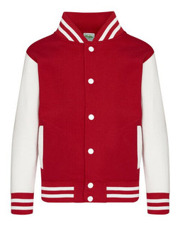 JUST HOODS BY AWDIS JH043J - Premium Kids Varsity Jacket with Contrast Sleeves