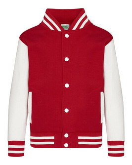 JUST HOODS BY AWDIS JH043J - Premium Kids Varsity Jacket with Contrast Sleeves