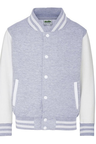 JUST HOODS BY AWDIS JH043J - Premium Kids Varsity Jacket with Contrast Sleeves