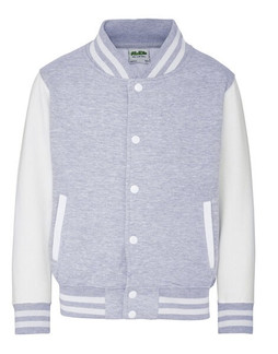 JUST HOODS BY AWDIS JH043J - Premium Kids Varsity Jacket with Contrast Sleeves
