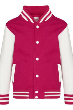JUST HOODS BY AWDIS JH043J - Premium Kids Varsity Jacket with Contrast Sleeves