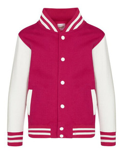 JUST HOODS BY AWDIS JH043J - Premium Kids Varsity Jacket with Contrast Sleeves