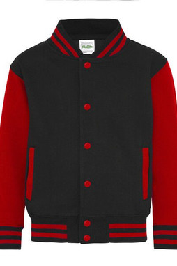 JUST HOODS BY AWDIS JH043J - Premium Kids Varsity Jacket with Contrast Sleeves