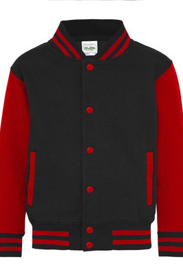 JUST HOODS BY AWDIS JH043J - Premium Kids Varsity Jacket with Contrast Sleeves
