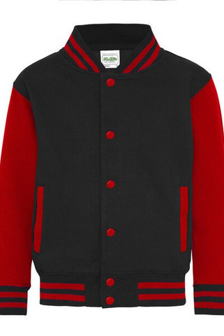JUST HOODS BY AWDIS JH043J - Premium Kids Varsity Jacket with Contrast Sleeves