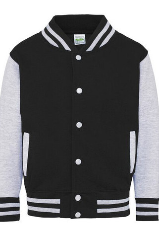 JUST HOODS BY AWDIS JH043J - Premium Kids Varsity Jacket with Contrast Sleeves