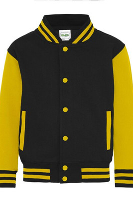 JUST HOODS BY AWDIS JH043J - Premium Kids Varsity Jacket with Contrast Sleeves