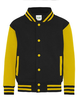 JUST HOODS BY AWDIS JH043J - Premium Kids Varsity Jacket with Contrast Sleeves