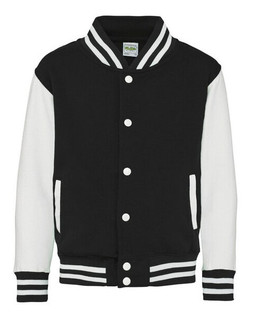 JUST HOODS BY AWDIS JH043J - Premium Kids Varsity Jacket with Contrast Sleeves