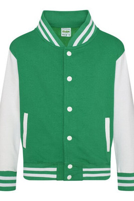 JUST HOODS BY AWDIS JH043J - Premium Kids Varsity Jacket with Contrast Sleeves