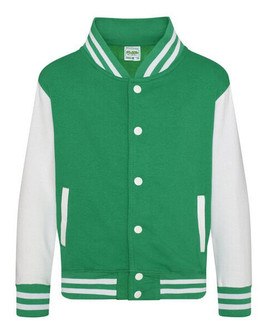 JUST HOODS BY AWDIS JH043J - Premium Kids Varsity Jacket with Contrast Sleeves