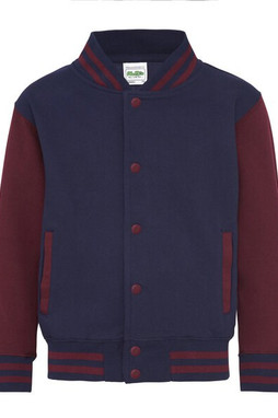 JUST HOODS BY AWDIS JH043J - Premium Kids Varsity Jacket with Contrast Sleeves