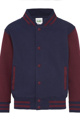 JUST HOODS BY AWDIS JH043J - Premium Kids Varsity Jacket with Contrast Sleeves