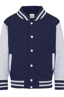 JUST HOODS BY AWDIS JH043J - Premium Kids Varsity Jacket with Contrast Sleeves