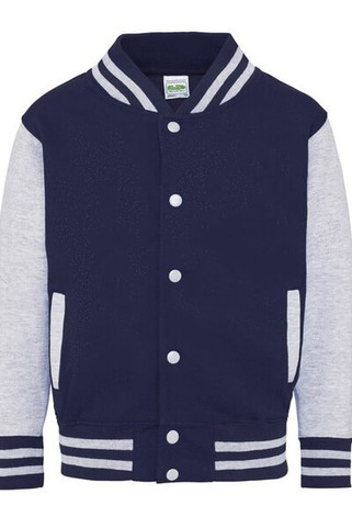 JUST HOODS BY AWDIS JH043J - Premium Kids Varsity Jacket with Contrast Sleeves