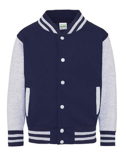 JUST HOODS BY AWDIS JH043J - Premium Kids Varsity Jacket with Contrast Sleeves