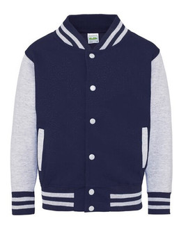 JUST HOODS BY AWDIS JH043J - Premium Kids Varsity Jacket with Contrast Sleeves