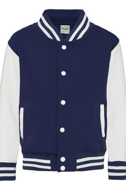 JUST HOODS BY AWDIS JH043J - Premium Kids Varsity Jacket with Contrast Sleeves