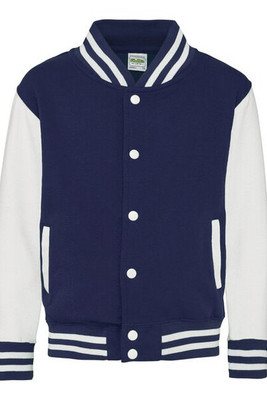 JUST HOODS BY AWDIS JH043J - Premium Kids Varsity Jacket with Contrast Sleeves