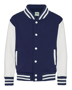 JUST HOODS BY AWDIS JH043J - Premium Kids Varsity Jacket with Contrast Sleeves