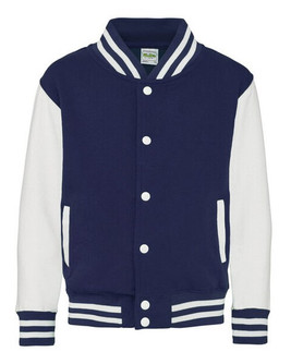 JUST HOODS BY AWDIS JH043J - Premium Kids Varsity Jacket with Contrast Sleeves