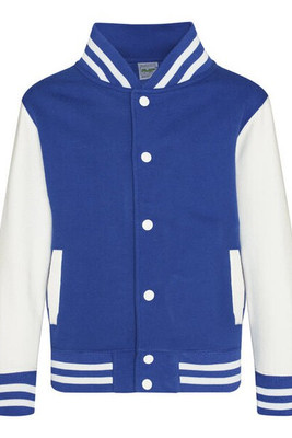 JUST HOODS BY AWDIS JH043J - Premium Kids Varsity Jacket with Contrast Sleeves