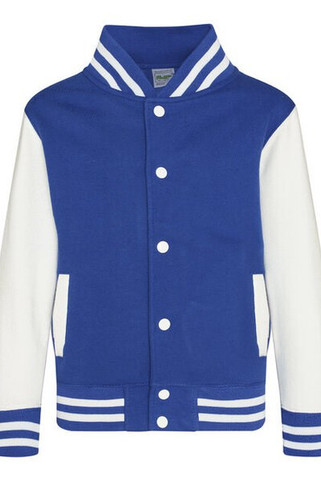 JUST HOODS BY AWDIS JH043J - Premium Kids Varsity Jacket with Contrast Sleeves
