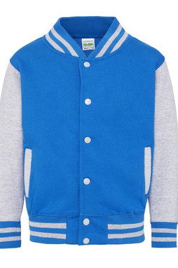 JUST HOODS BY AWDIS JH043J - Premium Kids Varsity Jacket with Contrast Sleeves