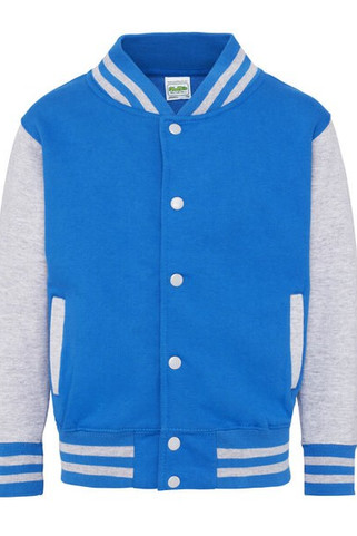 JUST HOODS BY AWDIS JH043J - Premium Kids Varsity Jacket with Contrast Sleeves