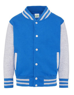 JUST HOODS BY AWDIS JH043J - Premium Kids Varsity Jacket with Contrast Sleeves