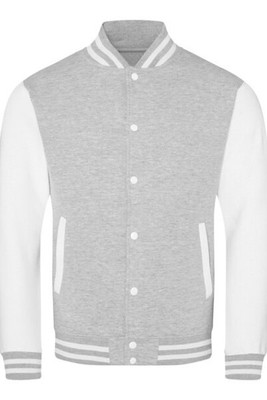 JUST HOODS BY AWDIS JH043 - Premium Contrast Sleeve Varsity Jacket