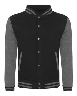 JUST HOODS BY AWDIS JH043 - Premium Contrast Sleeve Varsity Jacket