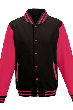 JUST HOODS BY AWDIS JH043 - Premium Contrast Sleeve Varsity Jacket