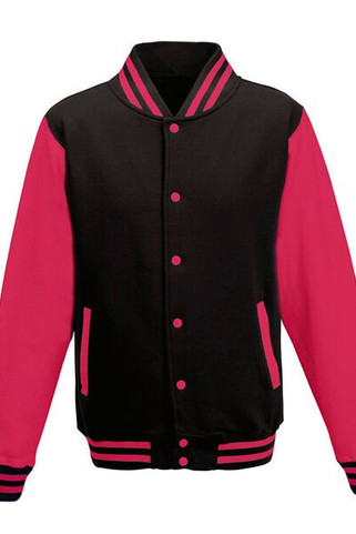 JUST HOODS BY AWDIS JH043 - Premium Contrast Sleeve Varsity Jacket