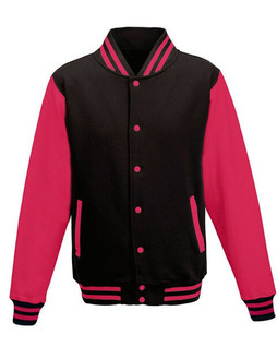 JUST HOODS BY AWDIS JH043 - Premium Contrast Sleeve Varsity Jacket