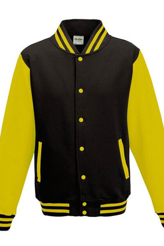 JUST HOODS BY AWDIS JH043 - Premium Contrast Sleeve Varsity Jacket