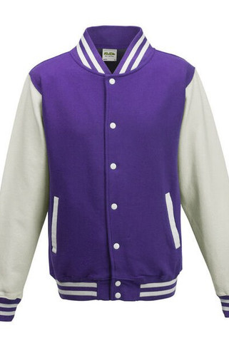 JUST HOODS BY AWDIS JH043 - Premium Contrast Sleeve Varsity Jacket
