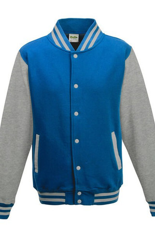 JUST HOODS BY AWDIS JH043 - Premium Contrast Sleeve Varsity Jacket