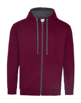 JUST HOODS BY AWDIS JH053 - Premium Contrast Full Zip Varsity Hoodie