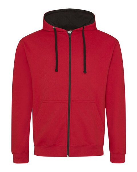JUST HOODS BY AWDIS JH053 - Premium Contrast Full Zip Varsity Hoodie
