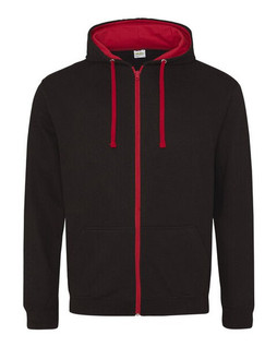JUST HOODS BY AWDIS JH053 - Premium Contrast Full Zip Varsity Hoodie