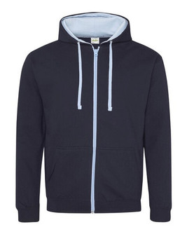 JUST HOODS BY AWDIS JH053 - Premium Contrast Full Zip Varsity Hoodie