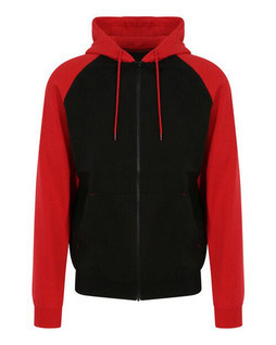 JUST HOODS BY AWDIS JH063 - Premium Contrast Raglan Sleeve Baseball Hoodie