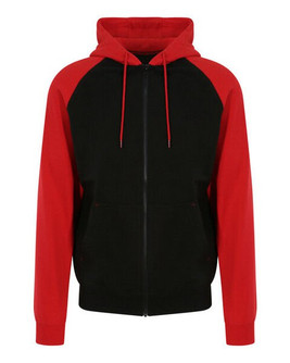JUST HOODS BY AWDIS JH063 - Premium Contrast Raglan Sleeve Baseball Hoodie
