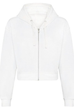 JUST HOODS BY AWDIS JH065 - Womens Relaxed Fit Cropped Hoodie with YKK Zip
