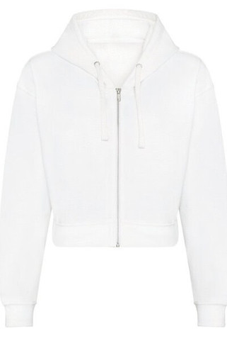 JUST HOODS BY AWDIS JH065 - Womens Relaxed Fit Cropped Hoodie with YKK Zip